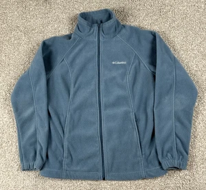Columbia Jacket Women Large Blue Benton Springs Fleece Full Zip Outdoor Hiking - Picture 1 of 9
