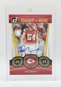 2024 Donruss Champ is Here #12 Leo Chenal Auto 240/299 Kansas City Chiefs - Picture 1 of 3