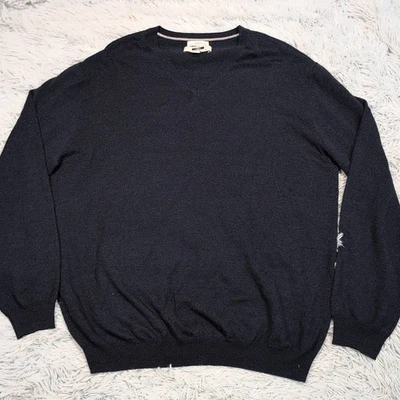 Joseph Abboud Sweater Mens 1X Blue Oxford Preppy Merino Wool Classic Fit - Image 1 of 4