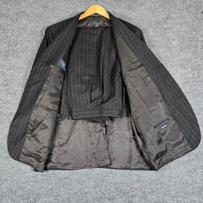 Polo Ralph Lauren Pinstripe Virgin Wool Suit Made in Italy Size 46 PLEASE READ - Image 1 of 4