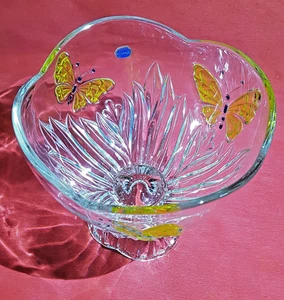 Antike Kristall Schale mit Fuß Bohemia Kristtall aus den 50-60 er Jahren - Bild 1 von 6