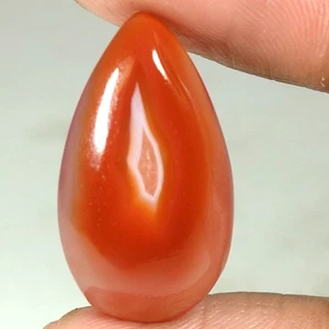 100% Natural Botswana Agate Pear Cab Amazing Gemstones 18.05Cts 14x 26x 06mm - Picture 1 of 3
