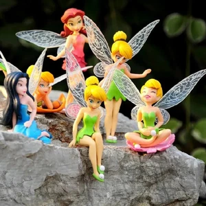 6 Stück/Set Tinkerbell Fee Prinzessin Action Miniatur Figur Kuchen Topper Puppe Spielzeug - Bild 1 von 7