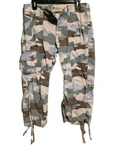 Y2K Gap Surplus Camo Cargo Capri Größe 6 Mid Rise Grunge - Bild 1 von 8