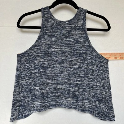 Tank Top Criss Cross Back Athletic Yoga Blue White Black Size S Long Armholes - Image 1 of 4