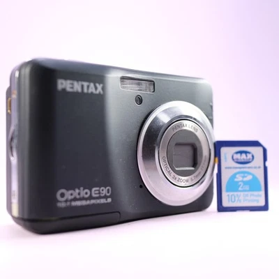 Pentax Digital Camera Optio E90 10.1MP Black Tested - Image 1 of 4