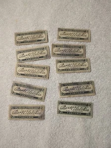 10 US INTERNAL REVENUE STAMPs 1  1/4c FLETCHER NEW YORK CITY EARLY CASTORIA  - Picture 1 of 5