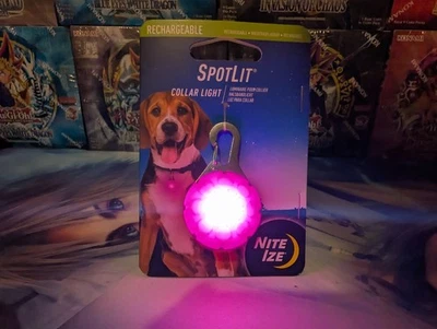 SpotLit Collar Light For Walks And More, Med Size - Image 1 of 3