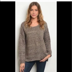 Suéter para mujer dobladillo e hilo talla pequeña suave marrón mocha con extensor ¡nuevo! - Imagen 1 de 6