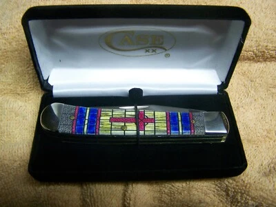 CUCHILLO CASE XX {ARTÍCULO NUEVO} TRAMPERO CRUZADO VITRAL #38713 4 1/8" CERRADO NUEVO EN CAJA Foto 1 de 4