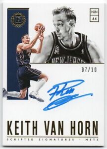 2018-19 Panini Encased Scripted Signatures Gold SC-KVH Keith Van Horn Auto 07/10