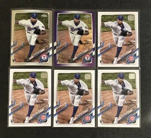 Tyson Miller 6 Rookie Card Lot 2021 Topps Chrome Update Purple Parallel Rangers - Picture 1 of 3