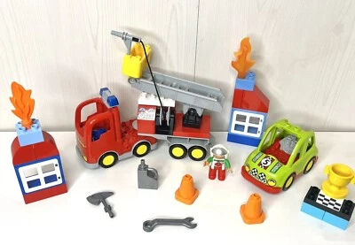 LEGO Duplo Camión de Bomberos Motor Set 10592 + Coche de Carreras Rally 10589 Foto 1 de 3