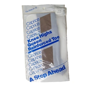 A Step Ahead Hosiery Women's Size 9-12 Beige Knee High Reinforced Toe - Picture 1 of 3