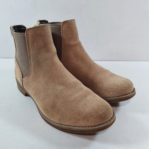 Stivaletti TIMBERLAND scamosciati stile chelsea inserti elastici tacco piatto taglia UK 4 5