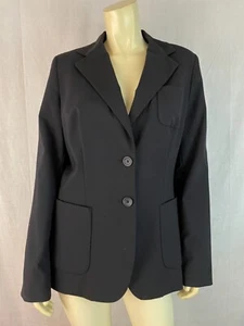 Banana Republic Blazer 10 Black Wool Spandex Stretch Pockets Fully Lined - Picture 1 of 10