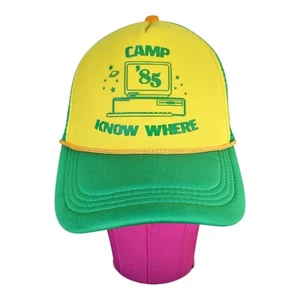 CAMP KNOW WHERE 85 Trucker Hat Ball Cap Adjustable SNAPBACK Stranger Things - Picture 1 of 6