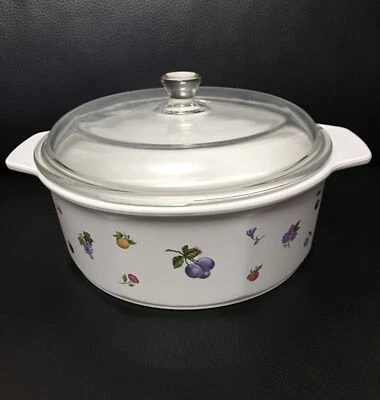 Utensilios de cocina de porcelana horno a mesa NEOFLAM 3,5 QT (21 cm) con tapa vintage. ¡Como nuevo! Foto 1 de 4