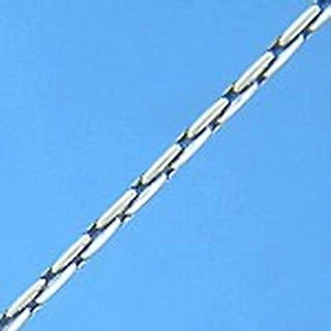 Sterling Silver 16" Rice 1.2mm Oxidized Chain Necklace New Solid 925 - Picture 1 of 2