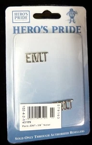 EMT Recortado Solapa Pin Tac Juego de 2 Dispositivos Niquelados Plata 4318N Nuevo - Imagen 1 de 7