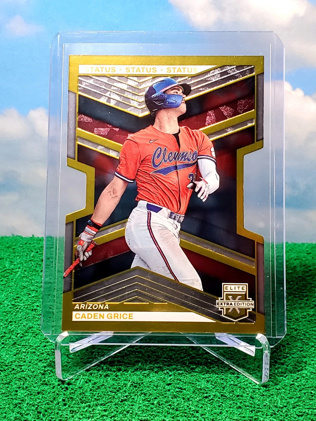 Caden Grice 2023 Panini Elite Extra Edition Status Die-Cut Gold 10/10 D'backs