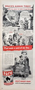 PRINT AD Swifts Pard Dog Food 1948 5x13 Spaniel Mix Breed Tired Kids Sled - Picture 1 of 1