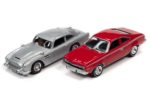 Johnny Lightning 1/64th Diecast Cars 2 Pack '74 Hornet & '64 Aston Martin PK011 - Picture 1 of 6