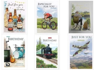 Male Themed Birthday Cards - choose design - Picture 1 of 13