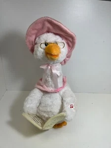 Cuddle Barn Mother Goose Nursery Rhymes Animated 16" Plush Reading Pink Hat Book - Picture 1 of 7