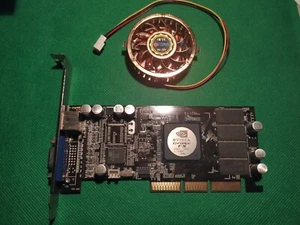 AGP Graphics Card Nvidia NVIDIA GeForce FX5200 128 MB - Working - Picture 1 of 13