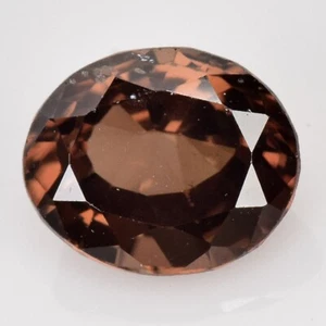 1,35 ct & 7x5,5x4 mm_ BRAUN UNBEHEIZT NATÜRLICHER ZIRKON OVAL LOSE EDELSTEIN SRILANKA - Bild 1 von 11