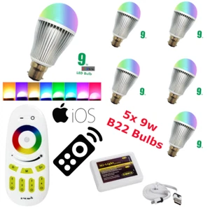 MiLight Smart LED Light Bulb 9w B22 Remote Controlled LED Light Bulb Starter Kit - Picture 1 of 4