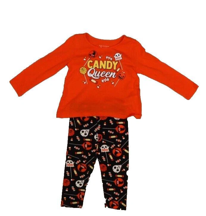 Lugar para Niños Halloween Caramelo Reina Niño Niñas 2 Piezas Conjunto 18-24 Meses Foto 1 de 4