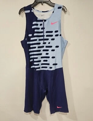 Traje de velocidad Nike Pro Elite 2023 Team azul rosa para hombre talla grande DR4848-455 Foto 1 de 4