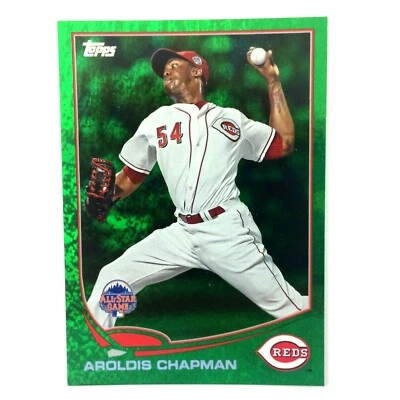 Aroldis Chapman 2013 Topps Update Emerald Green Sparkle Parallel Card #US-286  - Image 1 of 2