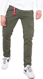 Alpha Industries Men's Agent Casual Trousers Pants, Black Olive, 34W - Picture 1 of 4