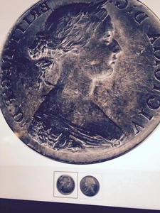 Victoria Full Obverse Halfpenny Blockage Nice Grade Both Busts Are Different - Picture 1 of 4