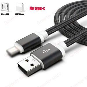 1M 2M 3M USB Data Charger Charging Cable fit for iPhone 6s 7 8 11 Android Type-C - Picture 1 of 20
