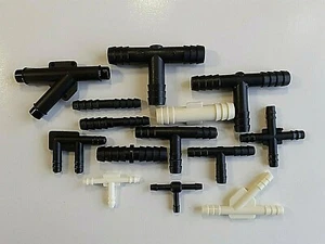 Tee Straight Y Wye tank tube reducer pipe joiner connector air water - Picture 1 of 23
