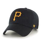 Pittsburgh Pirates 47 Brand Clean Up Strap Adjustable On Field Black Hat Cap 