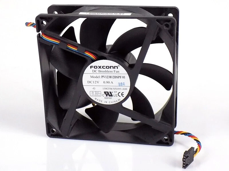 Dell 0NN495 Foxconn PV123812DSPF01 Gehäuse Fan Lüfter Kühler 120x120x40mm 4-Pin - Bild 1 von 1