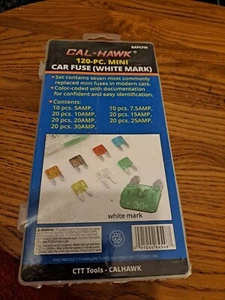 NEW IN BOX 120 Assorted Car Truck Mini Fuse White Mark - Picture 1 of 1
