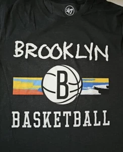 Brooklyn Nets '47 City Edition Club Black T-Shirt NBA Basketball Men's XL - Picture 1 of 3