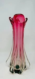 Vintage Chribska Bohemian Art Glass Vase - Picture 1 of 5
