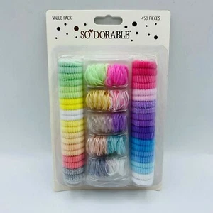 So Dorable 450 Piece Hair Accessories Lot Rubber Bands Scrunchies New - Picture 1 of 4