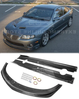 FIBRA DE CARBONO Faldas delanteras labiales y laterales para 04-06 Pontiac GTO Performance Style Nuevo Foto 1 de 4
