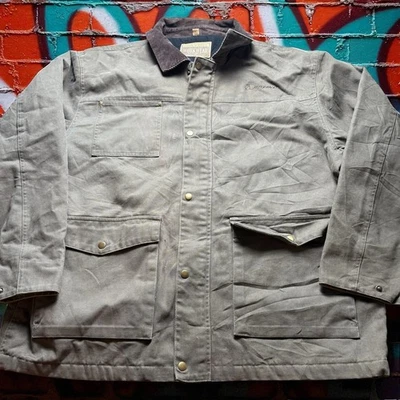 Jaqueta de trabalho vintage Swingster estilo Boeing Carhartt verde masculina GG - Imagem 1 de 4