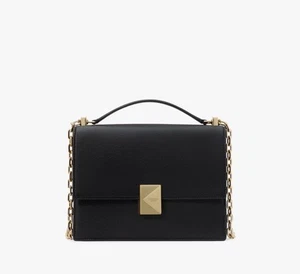 Bolso Bandolera Ajustable Kate Spade Deco Cuero Guijarro y Cadena Dorada Correa de Hombro - Imagen 1 de 24