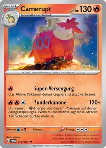 Pokemon Karte Camerupt 012/091 - KP 130 Paldeas Schicksale - Picture 1 of 1