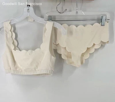 Conjunto de 2 piezas de trajes de baño Marysia beige sin mangas para mujer parte superior inferior de bikini talla M Foto 1 de 4